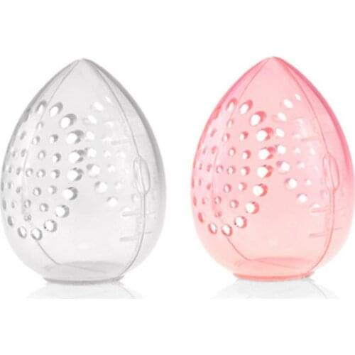 Multi-hole Moisture-proof Transparent Beauty Sponge Holder Cosmetic Container Stand Teardrop-shaped Makeup Sponge Storage Case