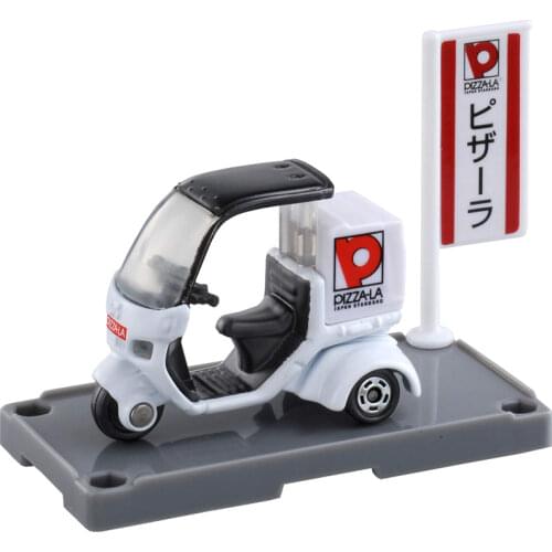 Takara Tomy Tomica 99 102762 Pizza-La Delivery Bike Scale 1/39 Car Kids Toys Miniature Vehicle Diecast Metal Model Collectibles