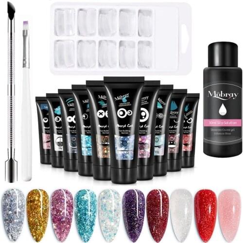 5pcs/lot Nail Polish Gel Nail Kit 15ml Quick Building UV Poly Nail Polish Gel Extensions Acrylic Gel Nail Set