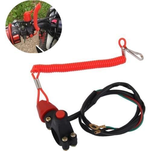 Engine Stop Switch Tether Lanyard Emergency Switch ATV Motorcycle Quad Boat Outboard Engine Kill Stop Engine Switch Push Button