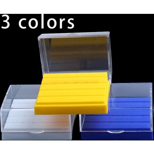 24 Holes Plastic Dental Bur Holder Disinfection Carbide Burs Block Drills Case Box Dentist Products Lab Equipment Rndom Color