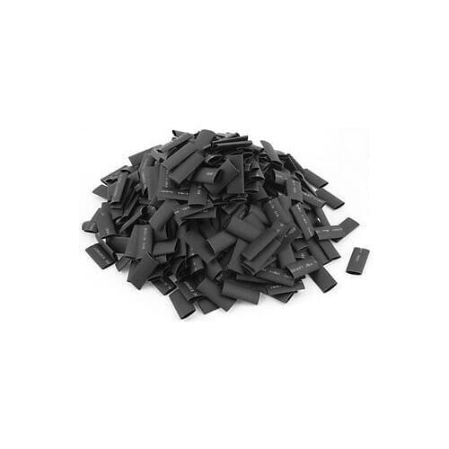 Black 8mm Dia 2:1 Polyolefin Heat Shrink Tubing Shrinkable Tube 30mm 500pcs