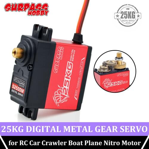 SURPASS HOBBY Waterproof Servo 25kg Digital Servos High Speed Metal Gear Large Torque Aluminium for RC Car Crawler Boat Plane