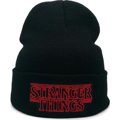 New Men Women Teenagers Warm Beanine Winter Hat Dustin Stranger Things Dustin Black Knit Beanie Cap Hat For Men Women Youth