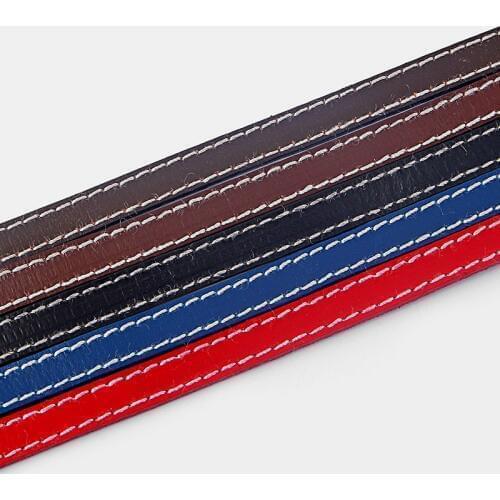 3 Meters Natural 10*2 mm Flat Stitched Genuine/Real Leather Cord For DIY Jewellery Craft Making Findings