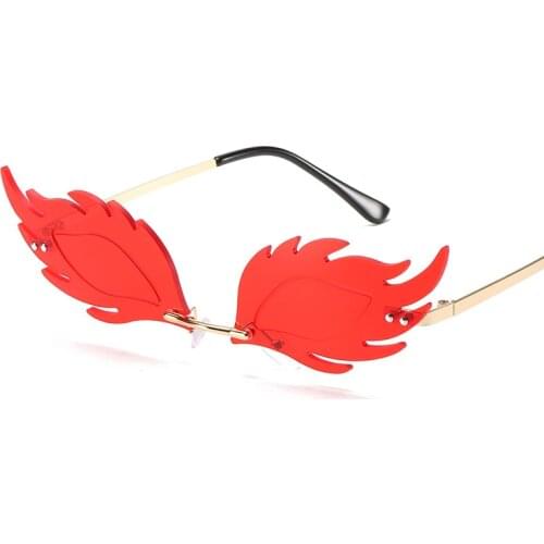 2021 Hot Sale Rimless Sunglasses For Women New Fish Style Sun Glasses Ocean Lens Matel Frame Eyewear Luxury Brand Eyeglasses