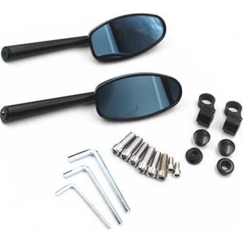 Universal Black 8mm 10mm CNC Motorcycle Rearview Mirror Side Mirrors For Honda Kawasaki Yamaha Suzuki Chopper Dirt bike Scooter