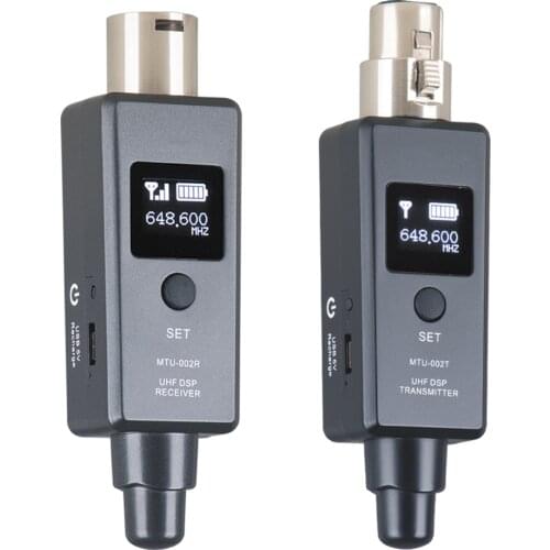 XSW-XLR UHF Digital Microphone Wired to Wireless Audio Transmitter Transmission System XLR 3Pin Adapter Converter