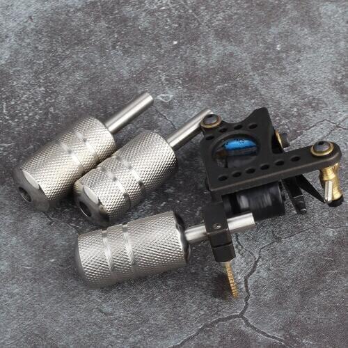 YILONG 1PCS Stainless Steel Tattoo Grip 25MM With Back Stem Professional Tattoo Machine Grips Tubes Tips Tool Free Shipping