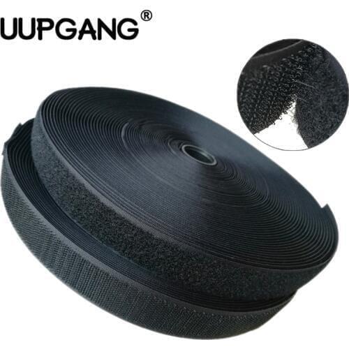 1meter/pair 16/20/25/30/38/50mm Strong Adhesive Hook Loop Fastener Tape Strip Nylon Sticker for Sewing DIY No Glue
