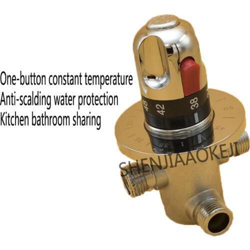 1PC Automatic Thermostatic Valve Tool XC-03 All Copper Dark Wall Mounted Thermostatic Mixing Valve Shower Pipe Valve Tool
