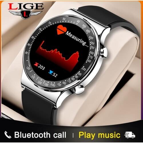 2021 New Bluetoth Call Smart Watch Men Full Touch Screen Business Man Watch Sport Fitness Heart Rate Monitor Smartwatch For Men