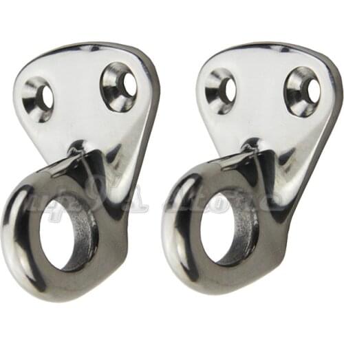 5pcs 316 Stainless Steel Mini Boat Ship Pad Eye Fender Hook Carabiner Marine Sailing 27mm x 34mm