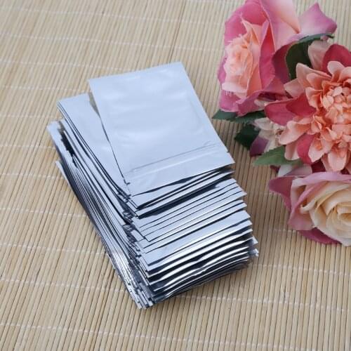 50 Pcs 7x13cm Silver Aluminum Foil Mylar Recloeable Ziplock Bag Front Clear Leak ProofRetailsale