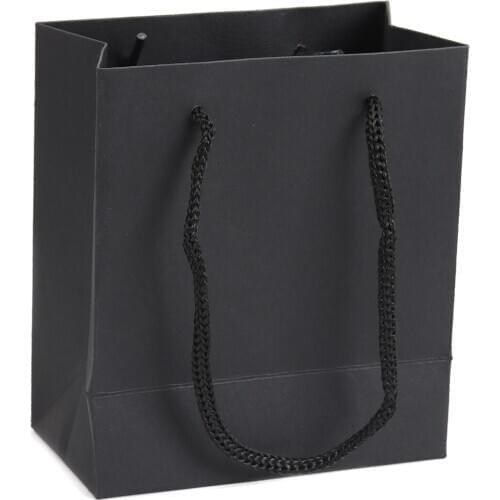 5PCS Black Kraft Paper Storage Bag With Handle Party Gift Bags Multifunctional Cloth Shoes Gift Paper Bags Wholesale