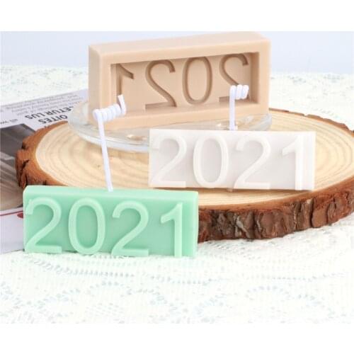 Digital Silicon Candle Mold Cement 2021 Brand Pattern Aroma Plaster Rectangle 3D Stereo DIY Handmade Soft Tool Making Chocolate