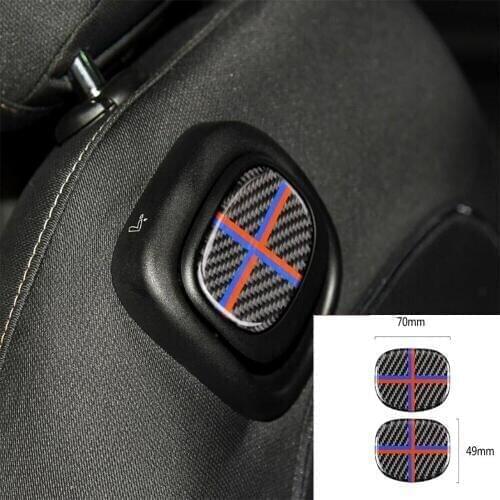 For BMW Para Mini Cooper F55 F56 carbon fiber handle rear decorative stickers car modification