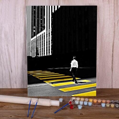 Photograph European Landscape Painting By Numbers Package Oil Paints 50*70 Canvas Painting Paintings Crafts For Wholesale