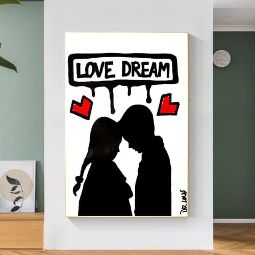 Banksy Graffiti Art Canvas Painting Girl with Red Balloon Posters and Prints Black and White Wall Art Pictures Nordic Home Decor