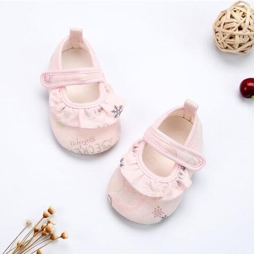 Baby Girls Cotton Shoes Spring Summer Soft Toddlers Prewalkers Anti-slip Princess Pink Shoes Infant Kid First Walkers 6-12M