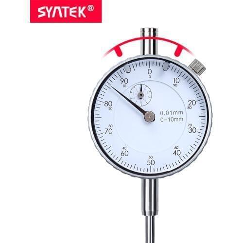 Syntek 5mm 10mm 30mm 50mm Industry Quality Dial Indicator Measuring Tool Metric Dial Test Indicator 0.01mm Dial Gauge CE SGS