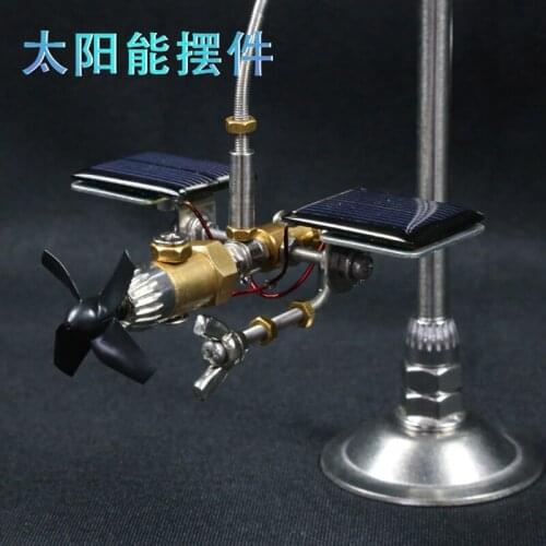 Creative Solar Cute Small Airplane High-Tech Ornaments Automatic Rotation Handmade DIY Personality Production