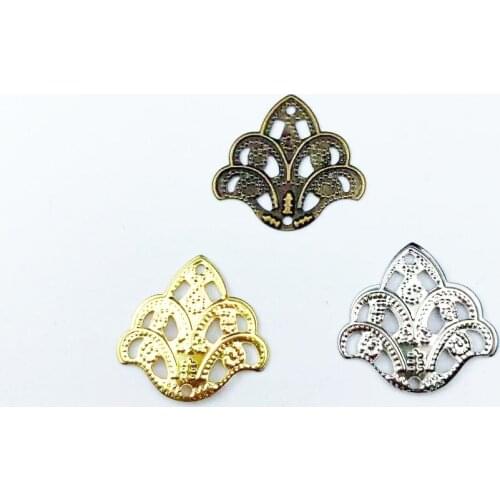 50pcs 18mm Filigree Metal sheets decorative for Jewelry Making Cosplay accessories Earring accessories