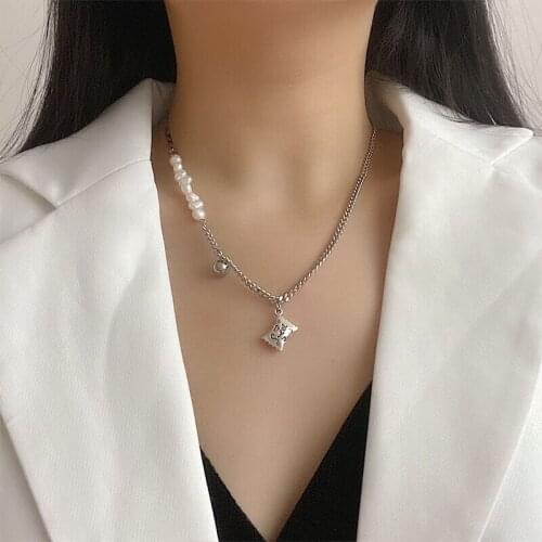 Sweet Candy Pendant Necklace for Women Natural Pearl Mixed Chain OT Clasps Chokers Necklaces Fashion Jewelry Party Accessories