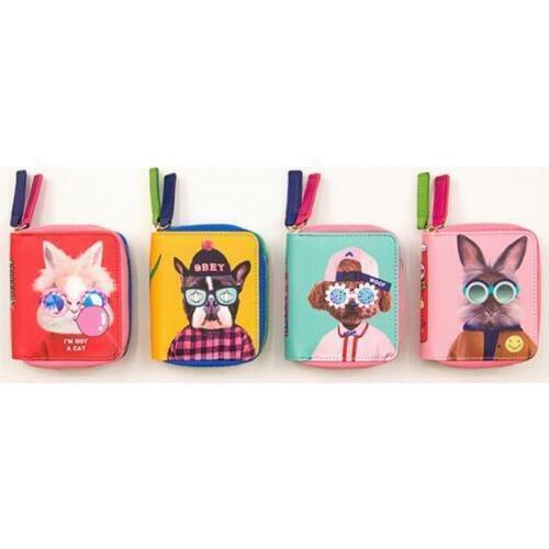 Fashion Women Wallets Cartoon Cute Girls Small Wallet Short Coin Purse pink Gift card holders