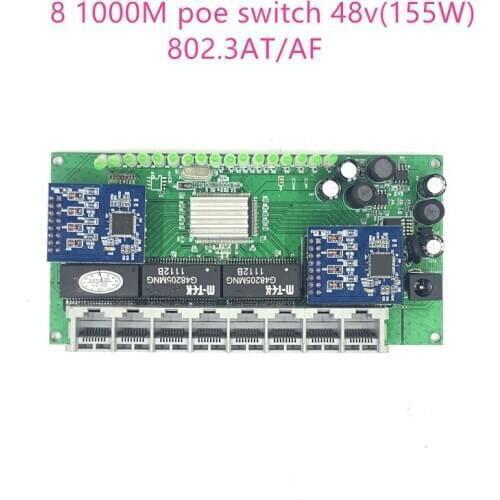 5/8 port mini poe Gigabit switch module 48V2A 96w-144w 3 port 10/100/1000M switch module PCBA Motherboard RJ45 POE switch