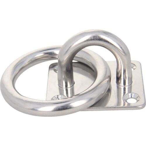 MroMax 1/2/4/6pcs Hook 304 Stainless Steel Inner Diameter of Lifting Ring*Wire Diameter 30x5/45x8/50x10/35X6/45x10mm Oval/Square