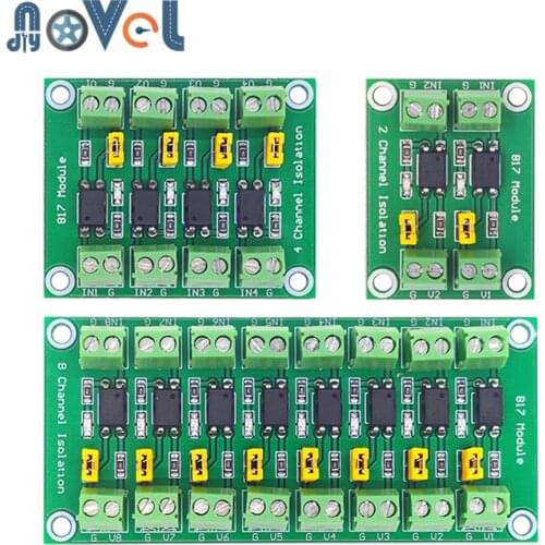 PC817 4 Channel Optocoupler Isolation Board Voltage Converter Adapter Module 3.6-30V Driver Photoelectric Isolated Module PC 817