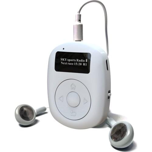 Portable OLED DAB/DAB+ Radio Receiver with Sports Music Player FM Bluetooth-Compatible Handsfree Broadcasting Radio w/ Earphone