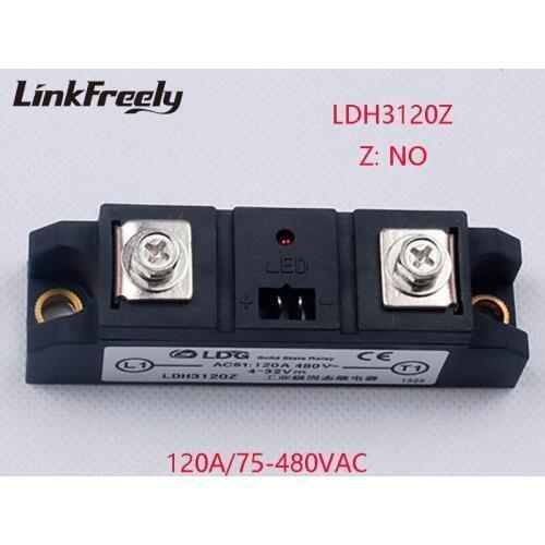 LDH3120Z Industrial High Power Single 1 Phase Solid State Relay 120A Output 75-480VAC Input 4-32V DC AC SSR Voltage Relay Board
