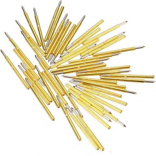 50pcs/bag Cusp Spear Spring Loaded Test Probes Pogo Pins P75-B1 Dia 1.02mm 100g Testing Instrument Parts Accessories