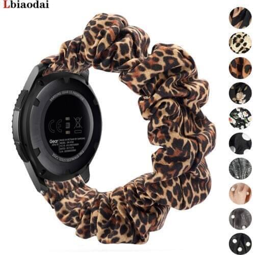 20/22mm watch strap for Samsung galaxy watch 3/active 2 band amazfit gts2/pace/bip Elastic Scrunchie bracelet huawei GT 2-2e-pro