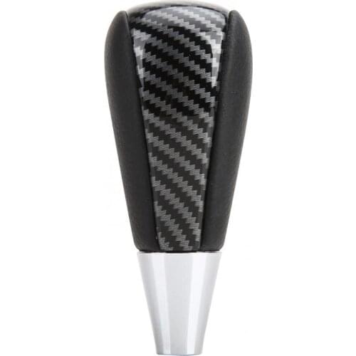 1 pcs Car Gear Stick Shift Knob Head Handle LeversCarbon Fiber Gearbox shifter change knob for toyota Crown Lexus
