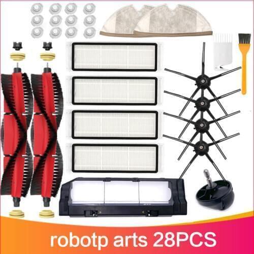 Detachable Roller Brush HEPA Filter Mop Cloth Replacement for Xiaomi Roborock S5 S50 S51 S60 S65 E35 E25 T4 T6 Robot Vacuums