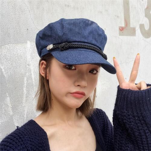 Fashion Military Hat Autumn Sailor Hat For Women Men Streetwear flat top Hat Female travel cadet hat Captain Cap boina