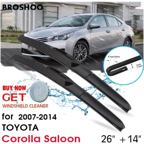 Car Wiper Blade Front Window Windscreen Windshield Wipers Blades Auto Accessories For TOYOTA Corolla Saloon 26"+14" 2007-2014