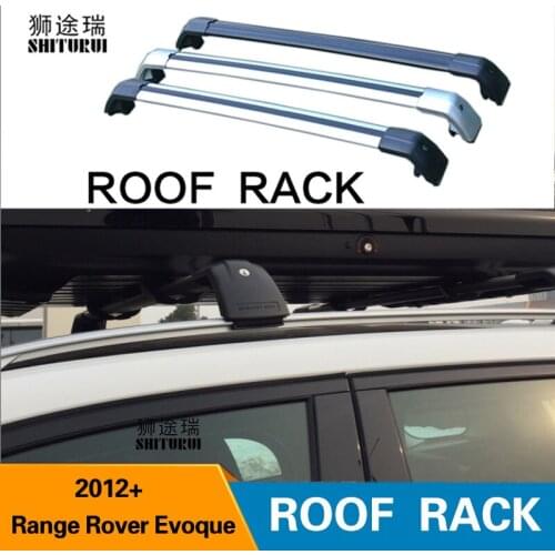 SHITURUI 2Pcs Roof bars For land rover Range Rover Evoque 2011+ SUV Aluminum Alloy Side Bars Cross Rails Roof Rack Luggage
