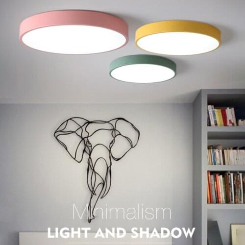 Led Ceiling Light Ultra-Thin Macaron Master Bedroom Lamp Nordic Minimalist Modern Lighting Living Room Lamp Decoration for Home