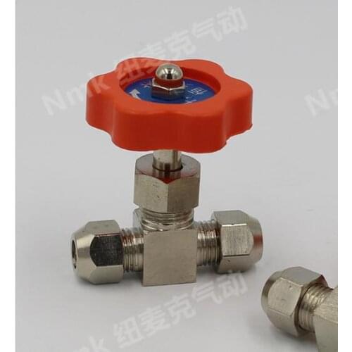 Tube OD 12mmNeedle Valve Nickel-Plated Brass Plug