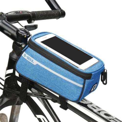 Waterproof Cycling Bicycle Bag Head Tube Handlebar Cell Mobile Phone Bag Case Holder 5.5'' 6'' Screen Phone Mount Bags Case