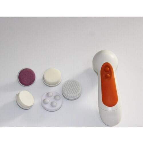 Waterproof 5 in 1 Electric Wash Face Machine Facial Pore Cleaner Body Cleaning Massage Mini Skin Beauty Massager Brush