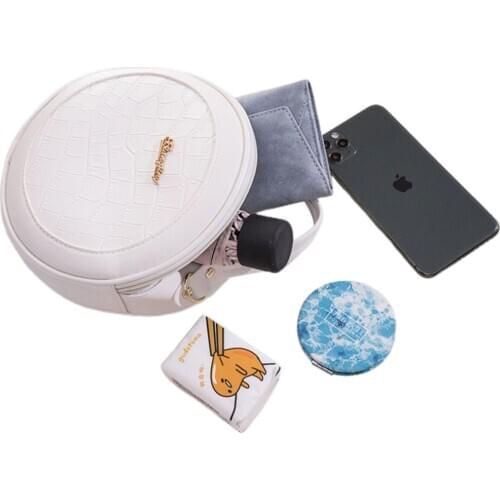 Women Small Bags Round Crossbody Bag Elegant Embossed Crocodile Pattern Shoulder Bag Faux Leather Circle Handbag