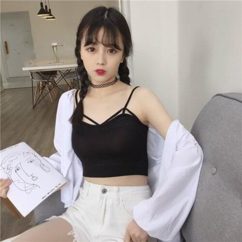 Femme Tube Tops Bra Chest Cross Strap Wrapped Chest Short Section Navel Small Strap Sexy Female Bustier Wrap Bras Top