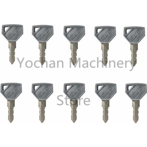 10 PCS 52160 Key For Yanmar John Deere Tractor Ignition Starter Switch 194155-52160 198360-52160 198162-52150 EX450 EX2900