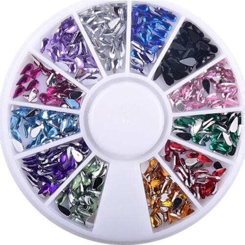 12 Grids Gem Glitter Crystal Rhinestone Imitation Pearl For Nail DIY Resin Epoxy Mold Jewelry Filling Decoration Accessories