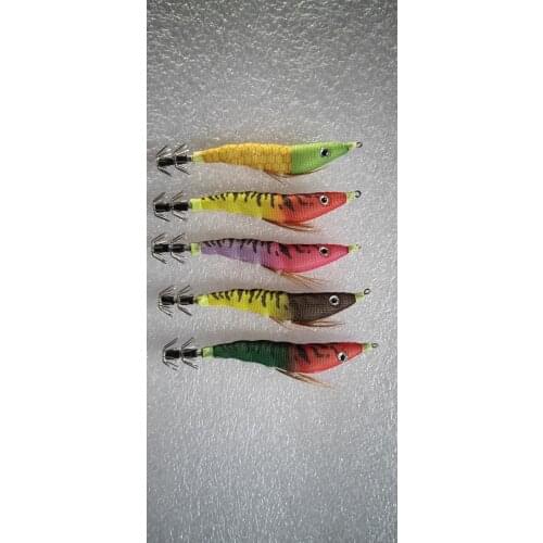 15pcs Squid Jigs , soft body,squid hook,fishing lure,glow in dark.random colour mixed,10.5cm7.5 g